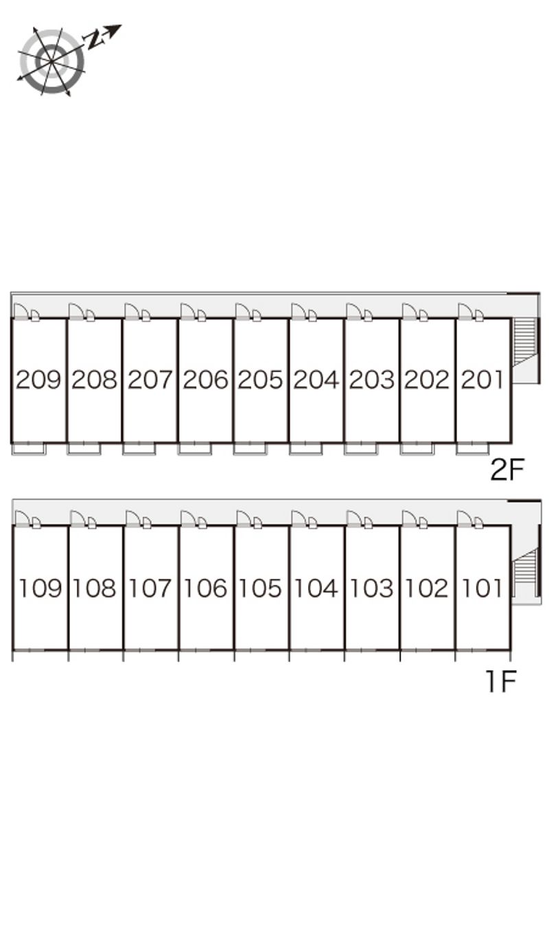 レオパレスひめなみさき 間取り配置図
