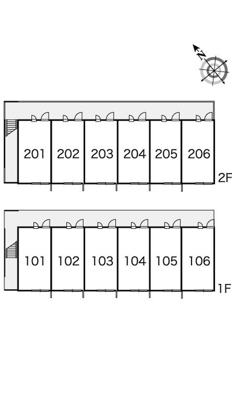 レオパレスリバーパークハイツⅡ 間取配置図
