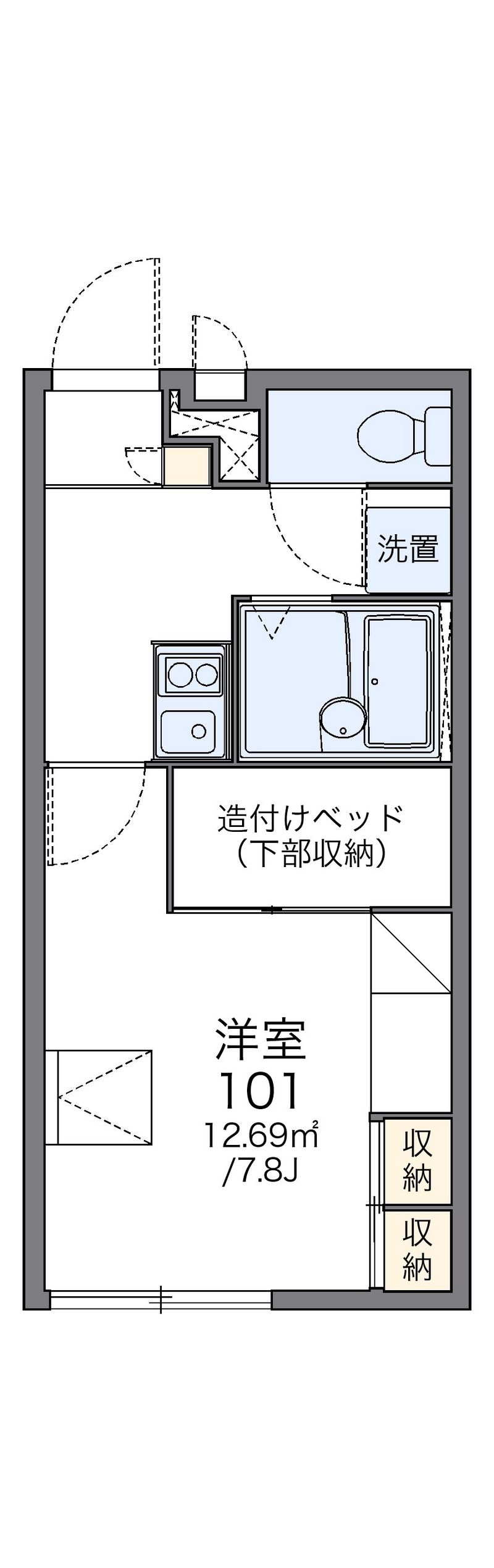 レオパレス桂 間取図