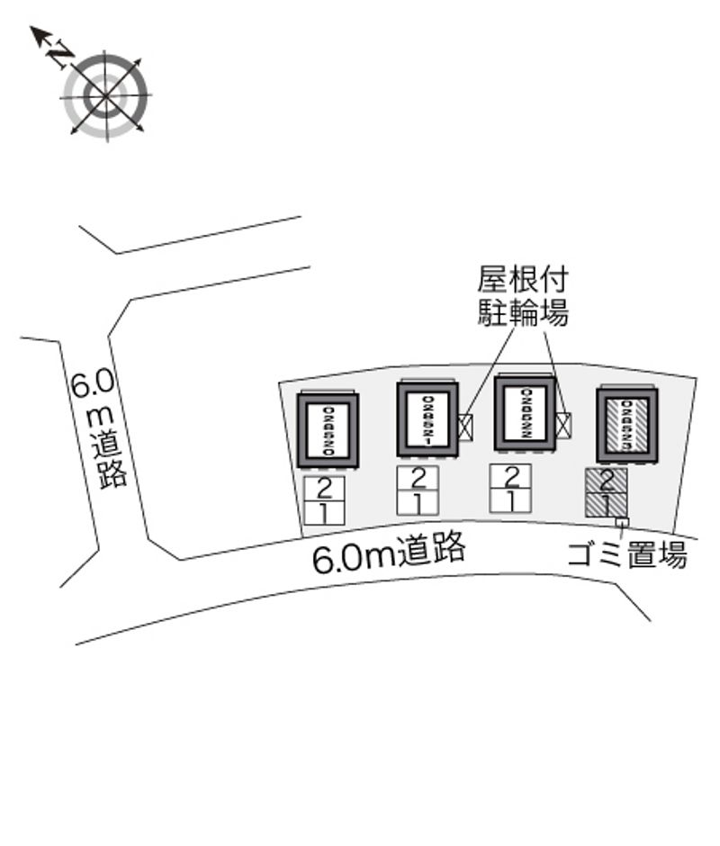 レオパレスファミールＤ 配置図