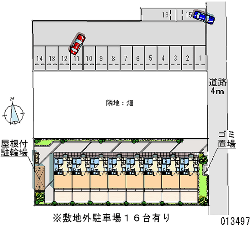 レオパレスドリームⅡ 月極駐車場