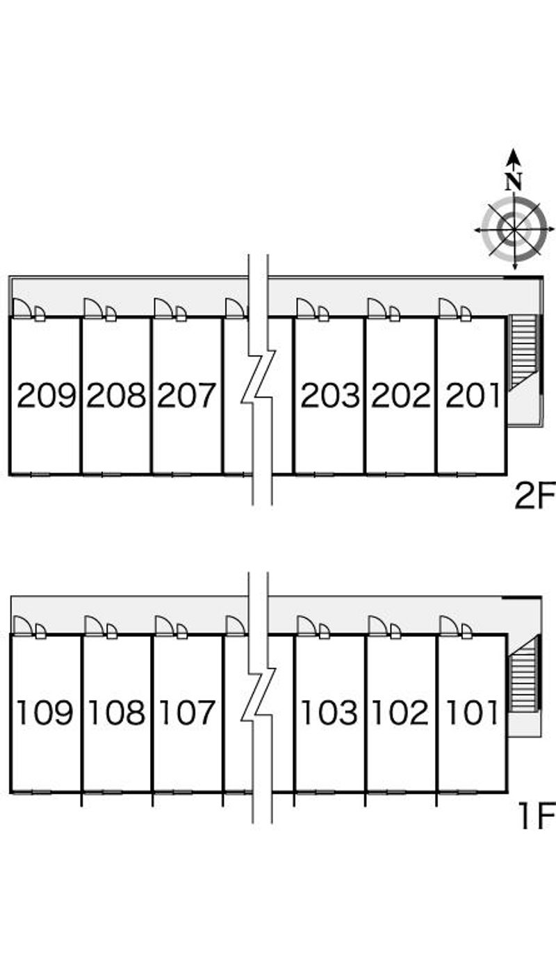 レオパレス白江 間取配置図