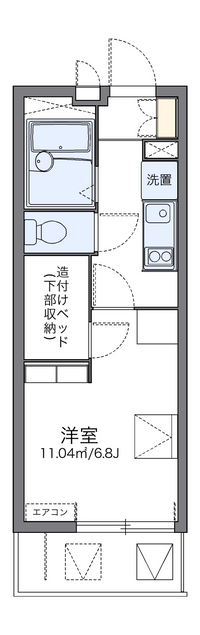 レオパレスアルカディア北矢名 間取り図