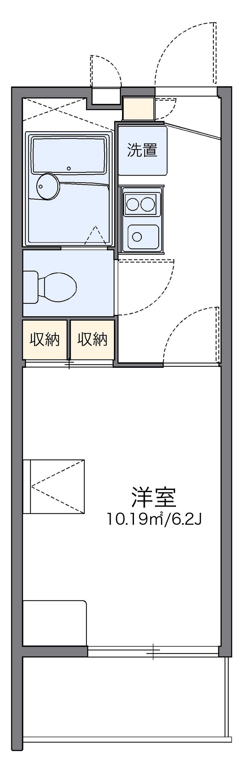 レオパレスサンハマチ 間取図