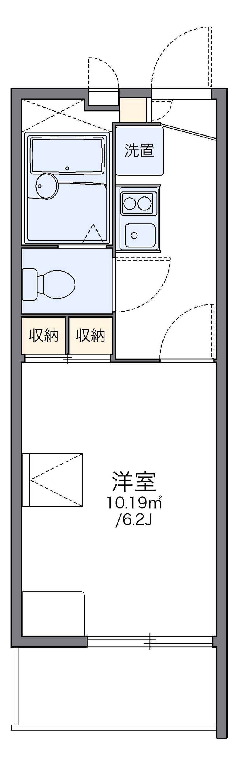 レオパレスリトルフラワーＢ 間取図