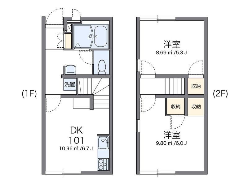 レオパレス庄五郎　弐番館 間取図