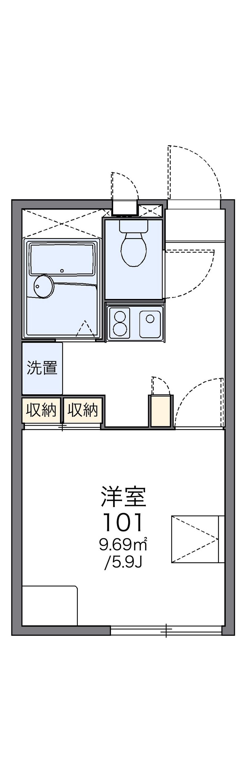 レオパレスメルベーユ 間取図