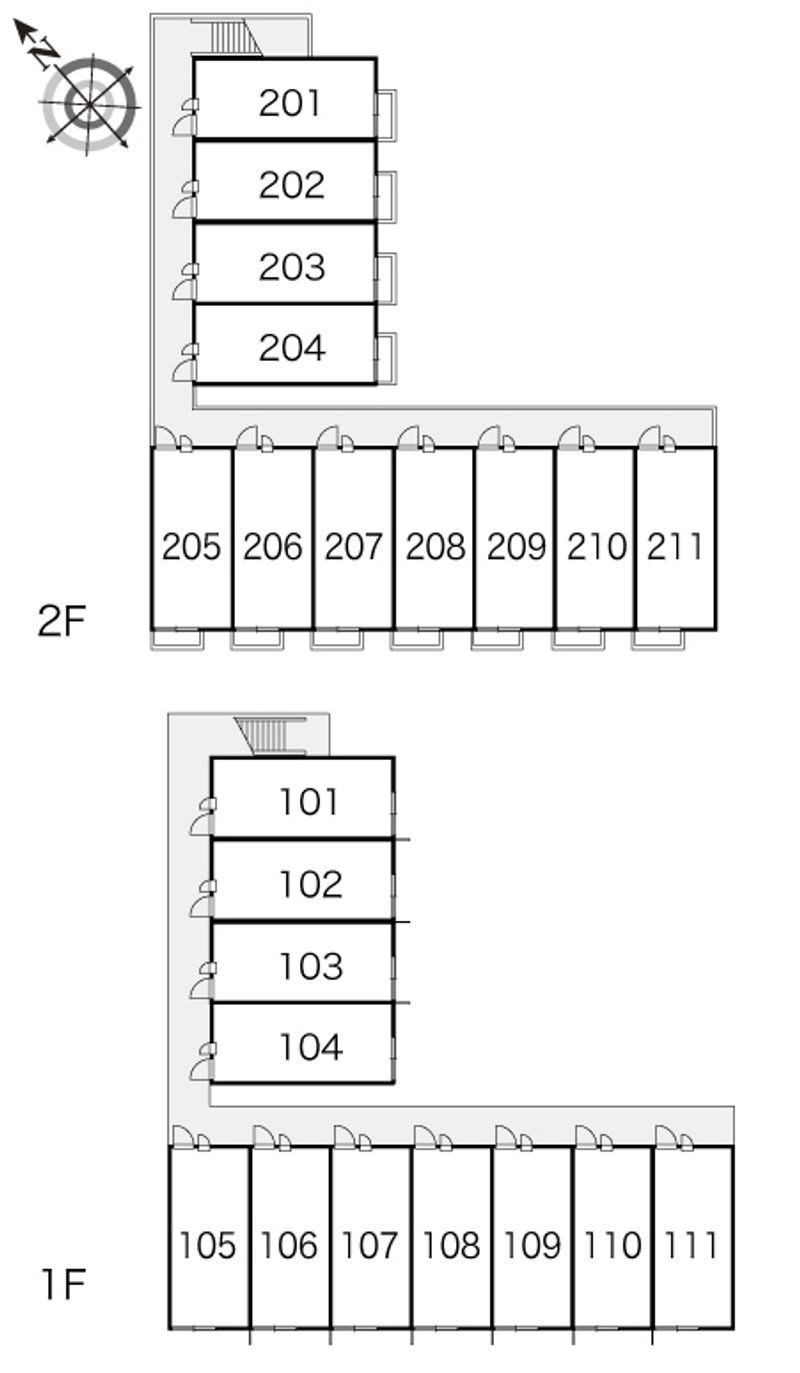 レオパレス東田子 間取配置図