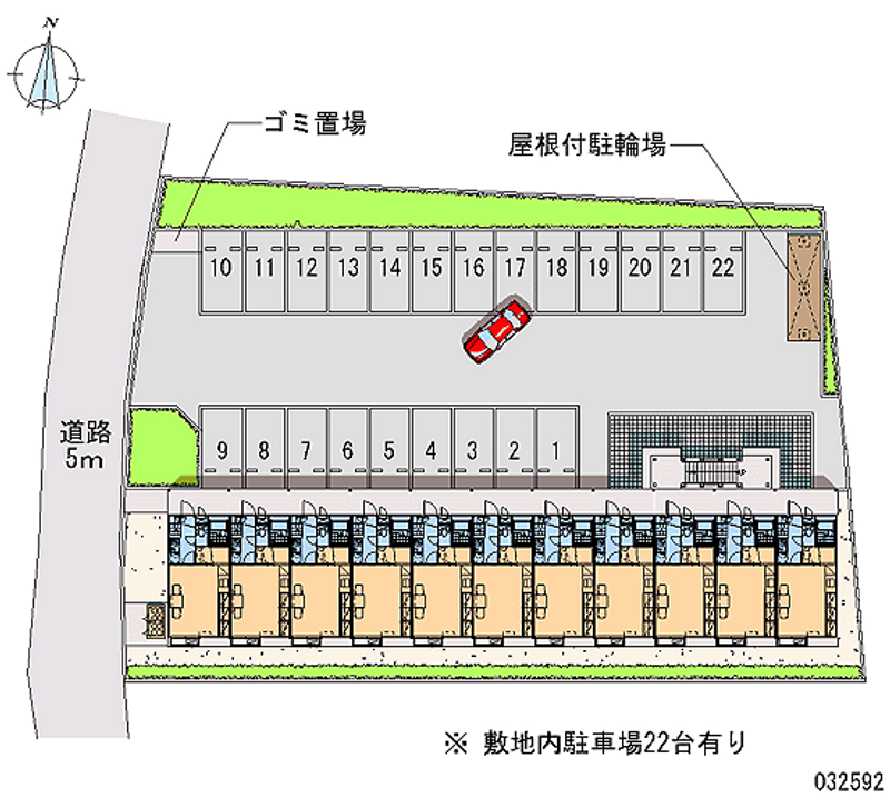 レオパレス一心 月極駐車場