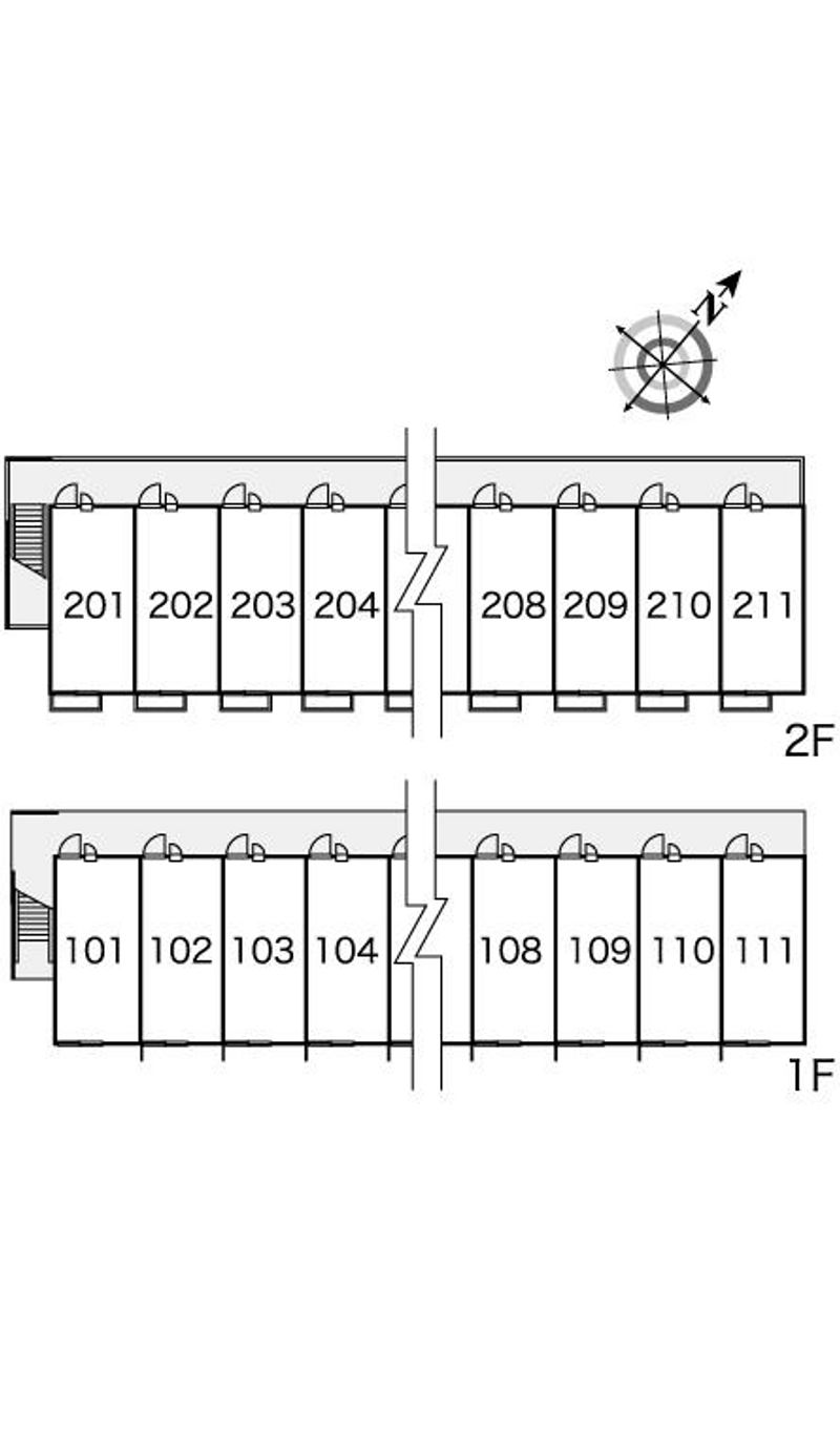 レオパレスフローラ真岡 間取配置図