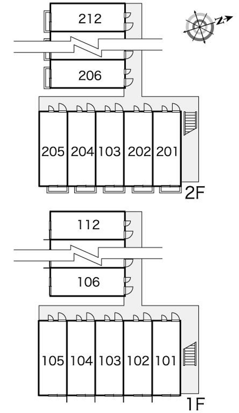 レオパレスメルベーユⅢ 間取配置図