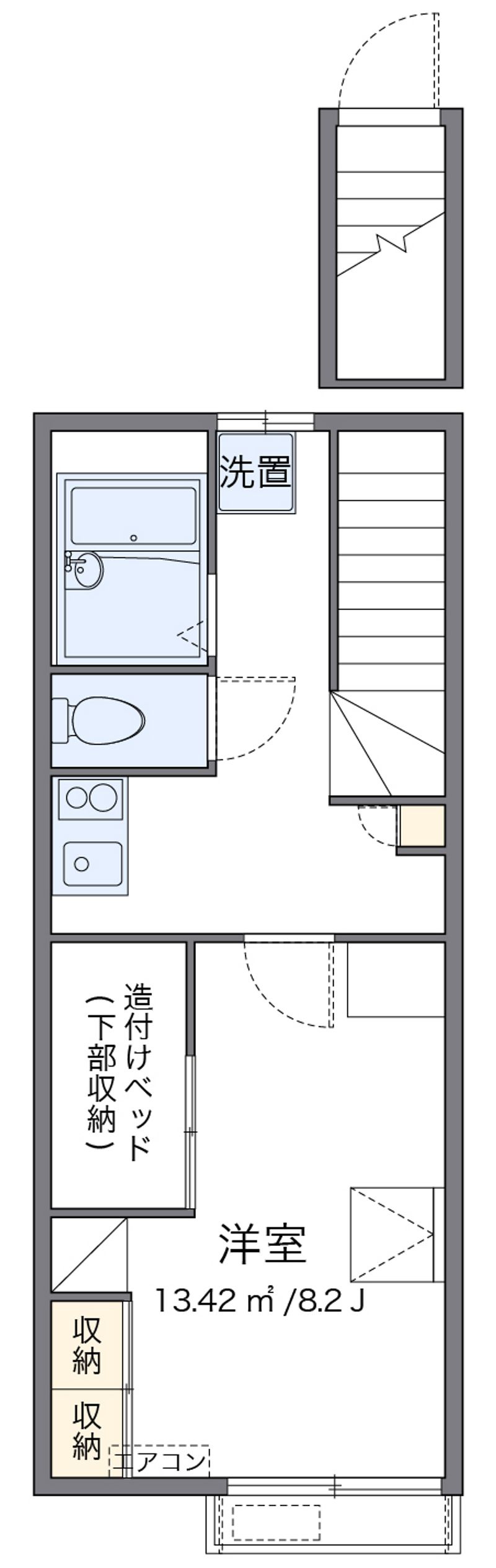 レオパレスステージ　栄華 間取図