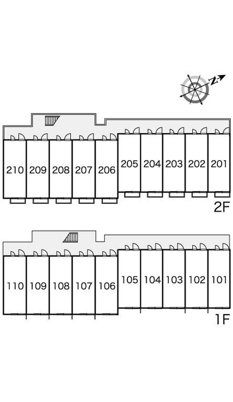 レオパレス復古 間取配置図