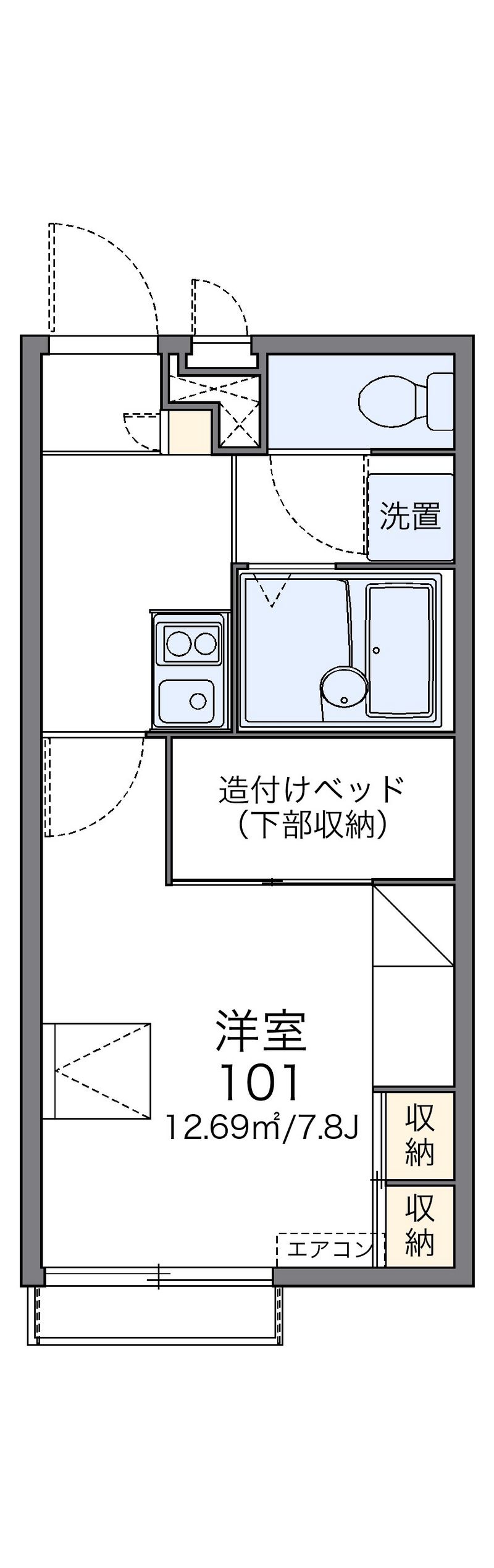 レオパレス栄華西Ⅲ 間取図