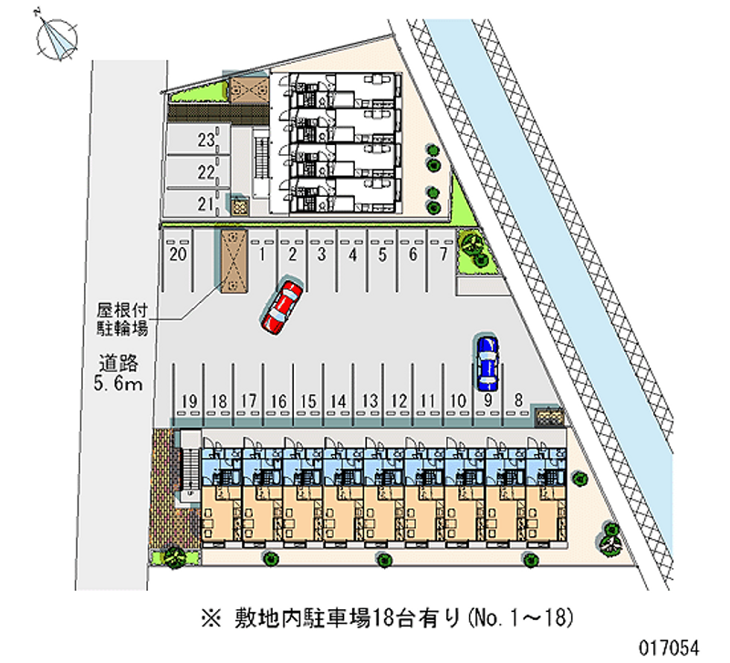 レオパレス上の段 月極駐車場