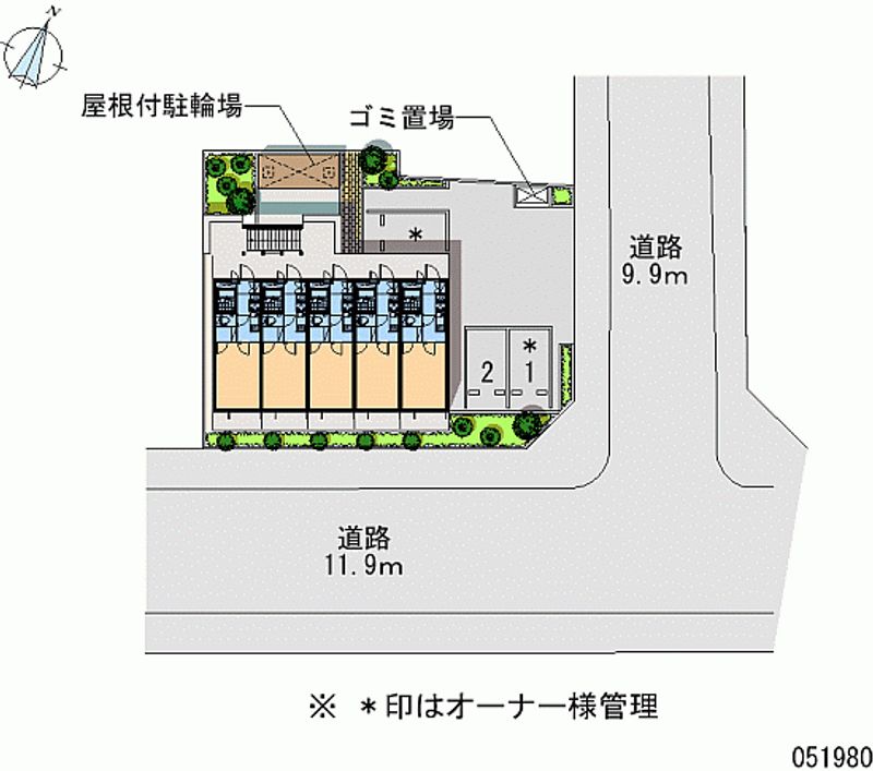 レオパレスオリーブハウスⅤ 区画図