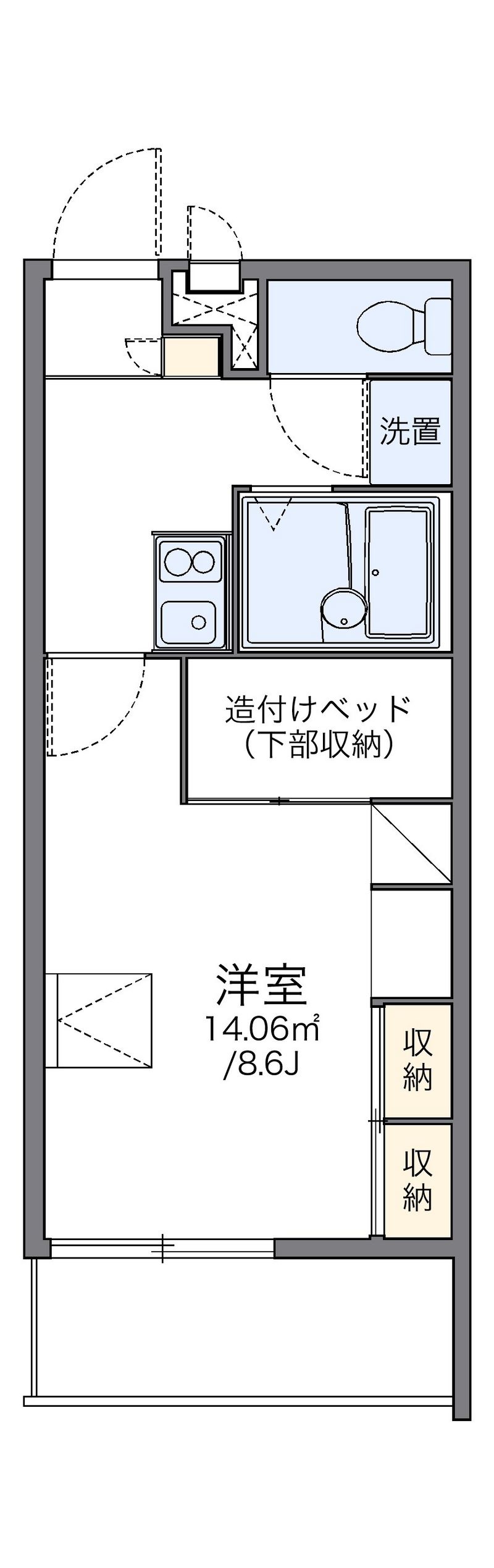 レオパレスアサクラⅢ 間取り