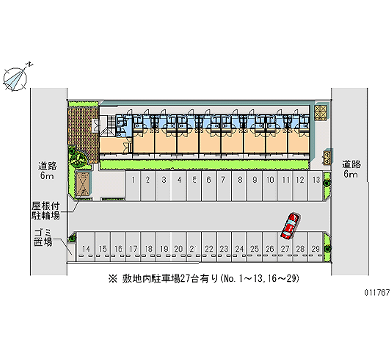 レオパレスアサクラ 月極駐車場