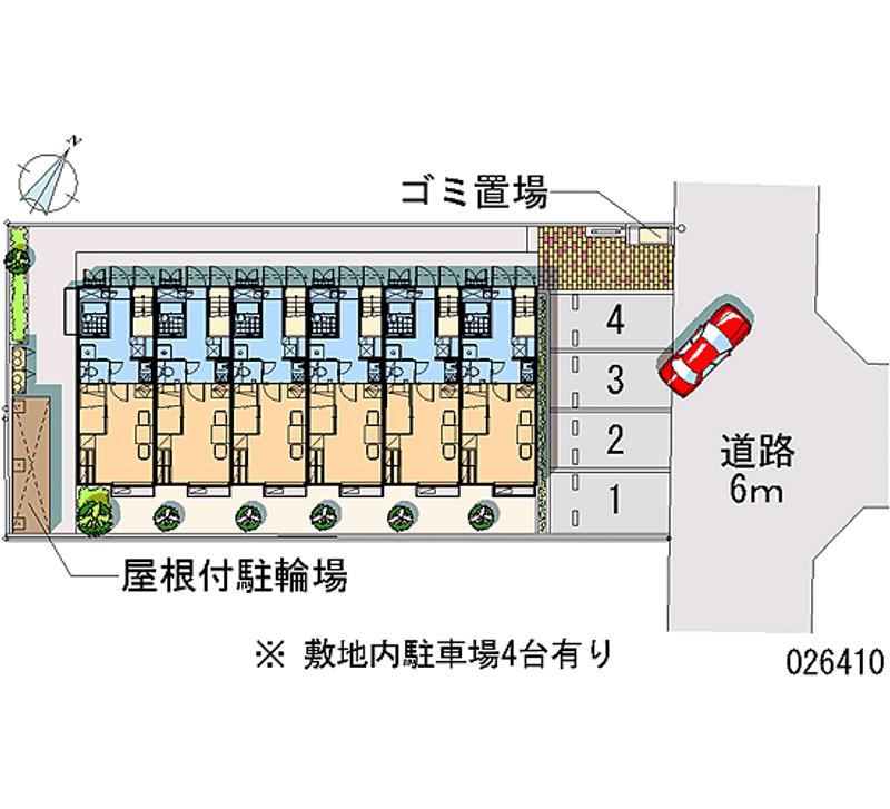 レオパレスマーブル福生 区画図