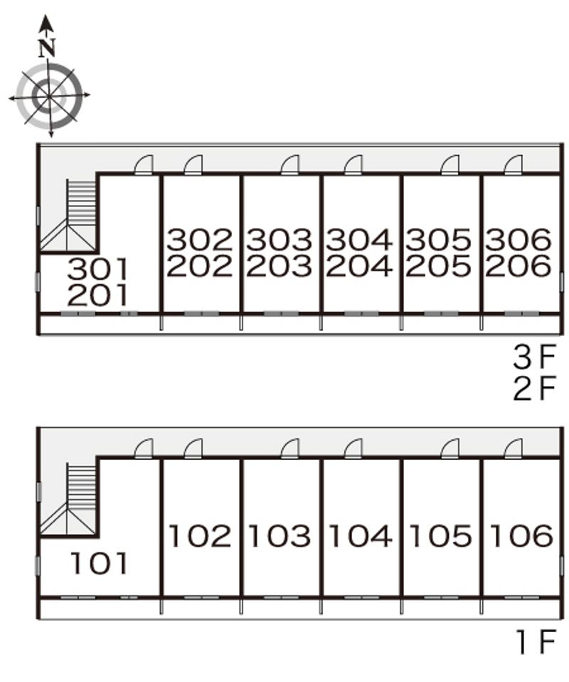 レオパレスハル 間取配置図