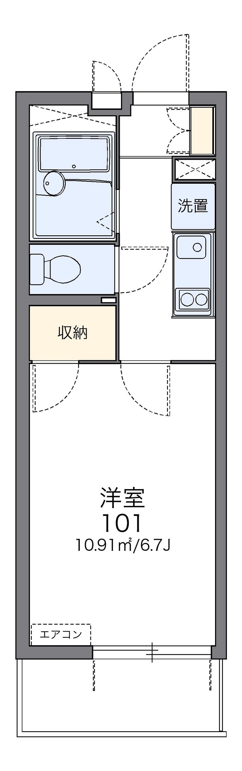 レオパレス伏見桃山 間取図