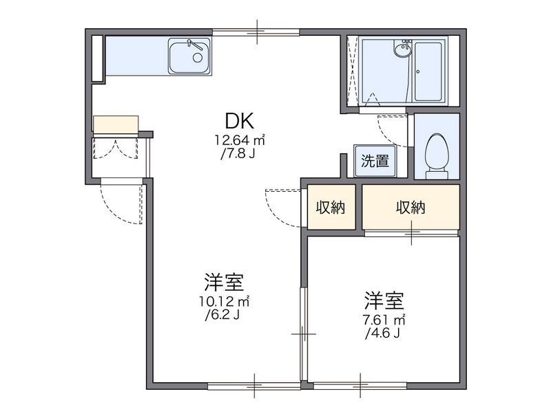 レオパレスプレジール石橋 間取り