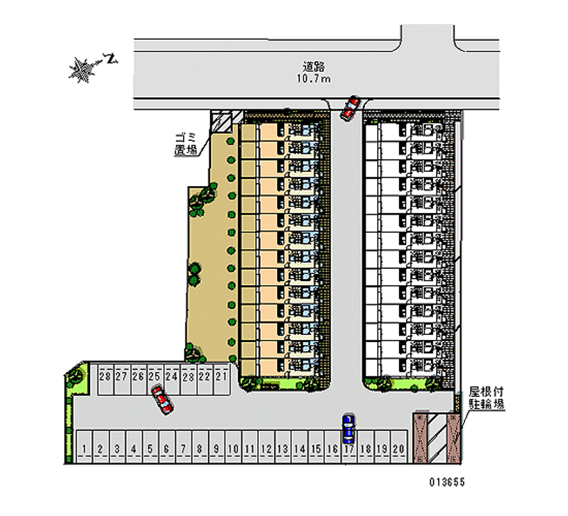 13655 Monthly parking lot