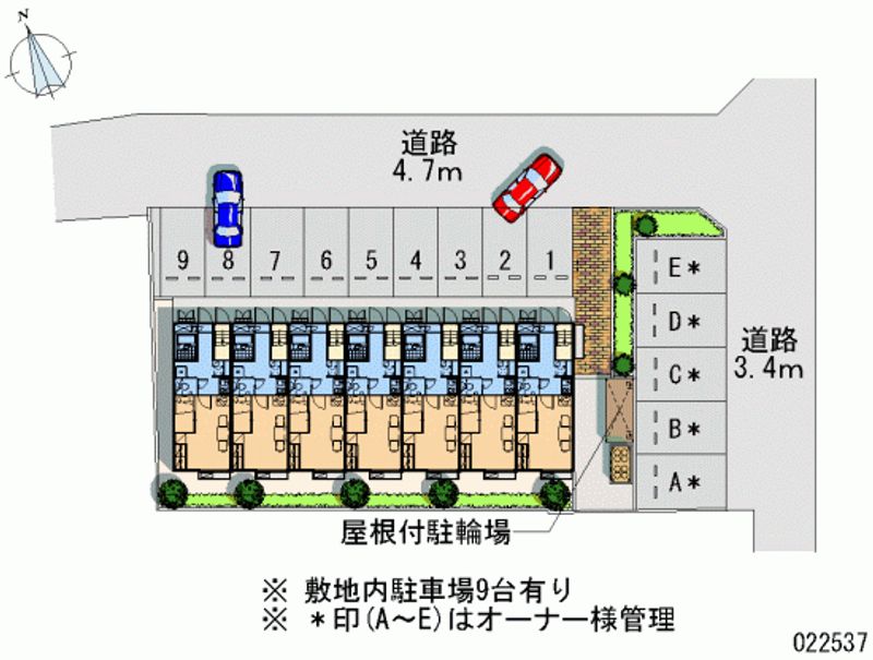 レオパレスいちい鵜沼 月極駐車場