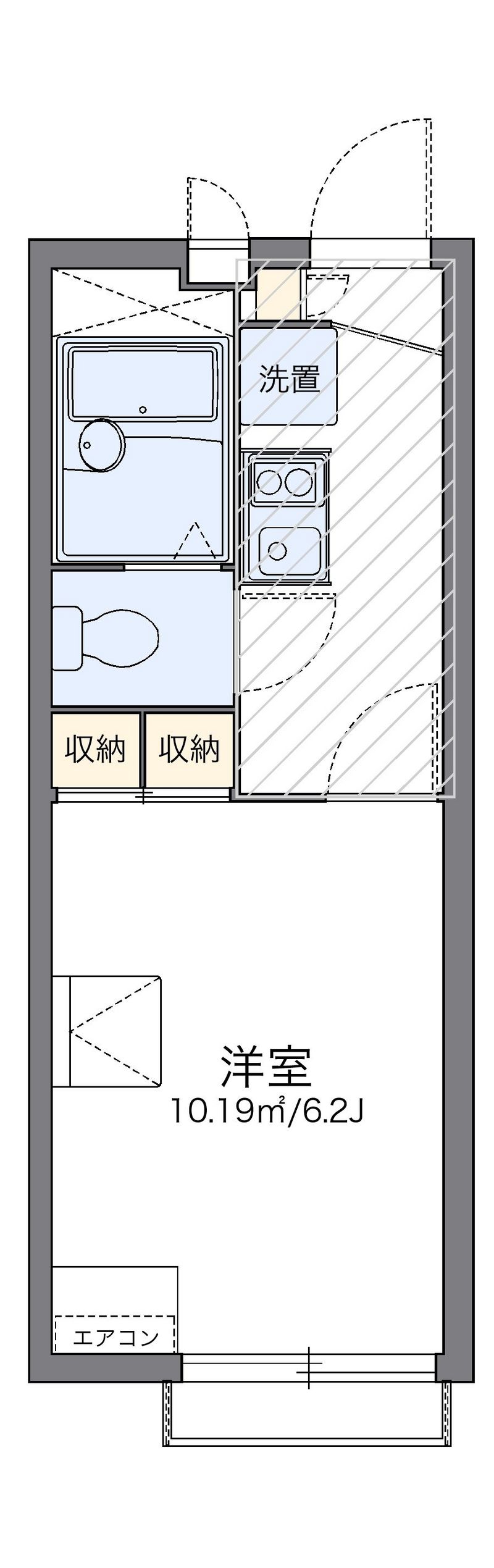 レオパレス静岡大学前セカンド 間取図