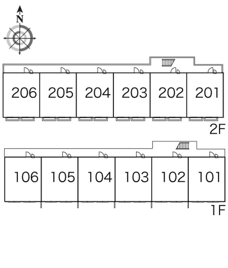 レオパレス瓦葺 間取配置図