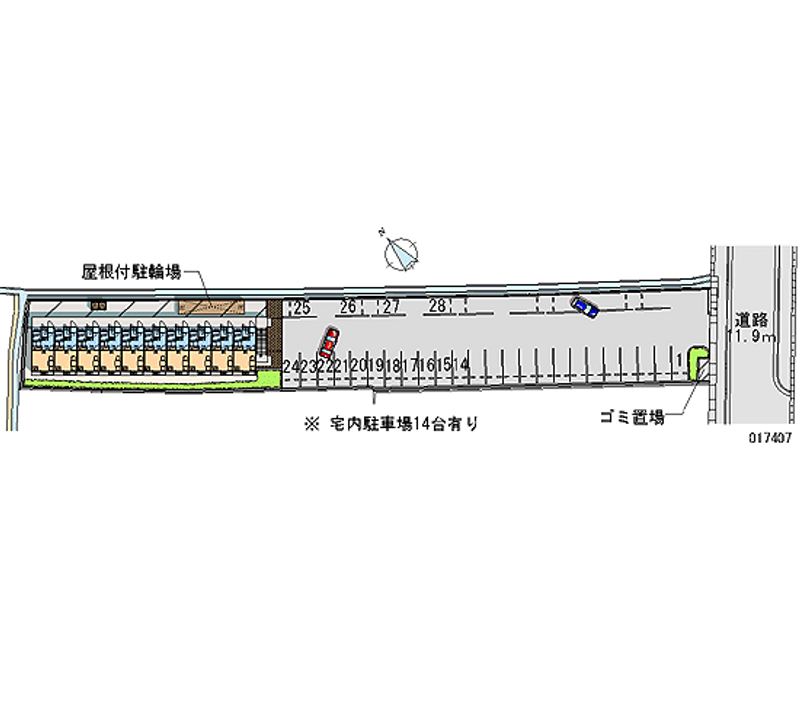 17407 bãi đậu xe hàng tháng