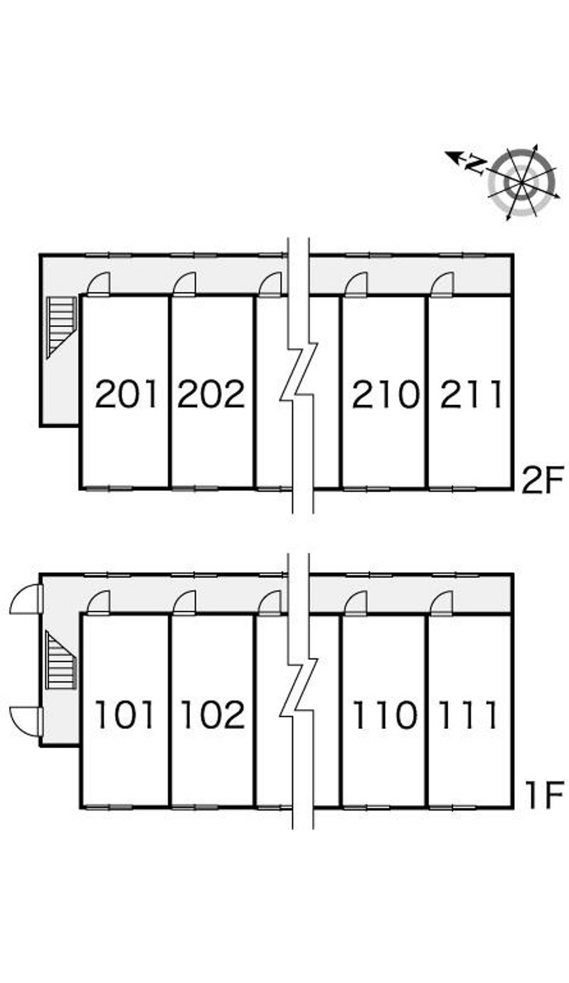レオパレスクレール苫小牧 間取配置図