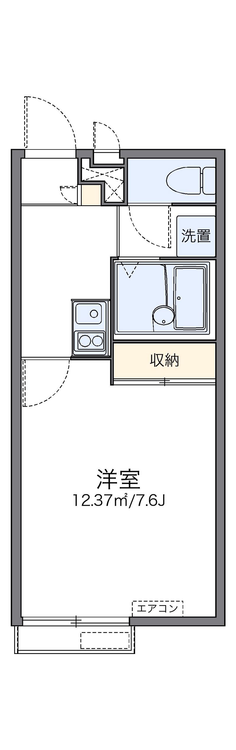 レオパレス香椎駅前 間取図
