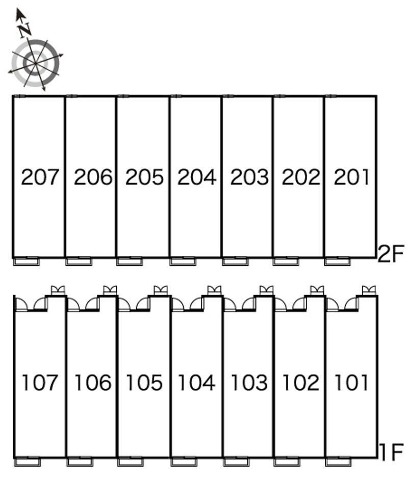 レオパレスまほろば陶２ 間取り配置図