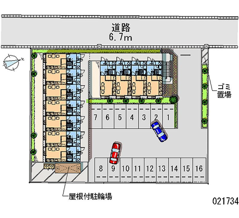 レオパレスロータス 月極駐車場