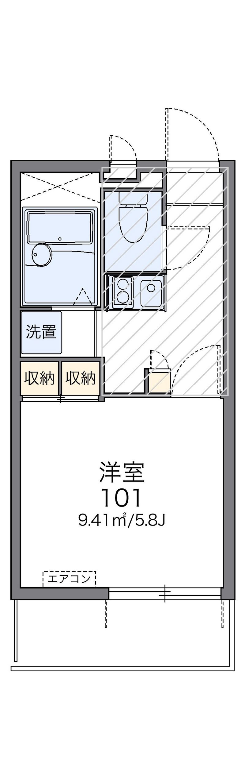 レオパレスエスタ門真 間取図