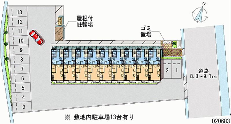 レオパレスＦ・Ｓ 月極駐車場