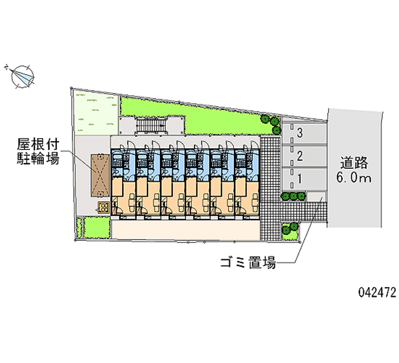 レオパレスツバキハウス 区画図