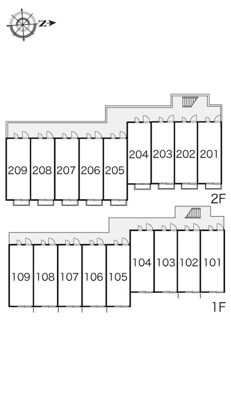 レオパレスメルシーⅠ 間取配置図