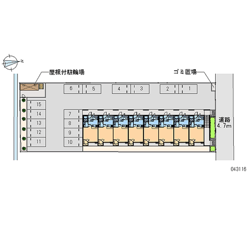 レオパレス蓮台寺公園西 月極駐車場