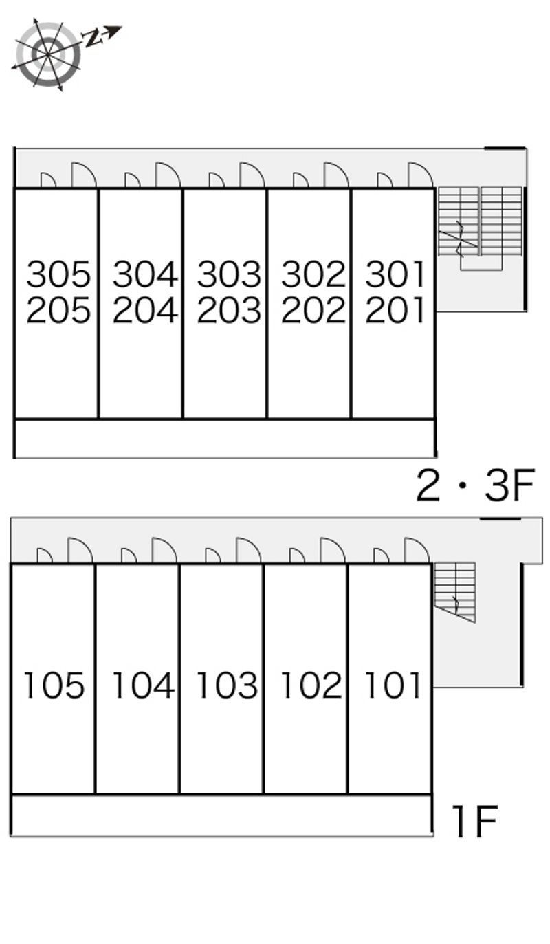 レオパレスルニⅢ 間取配置図