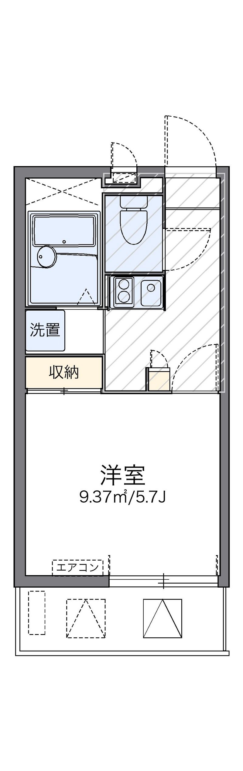レオパレスすず 間取図