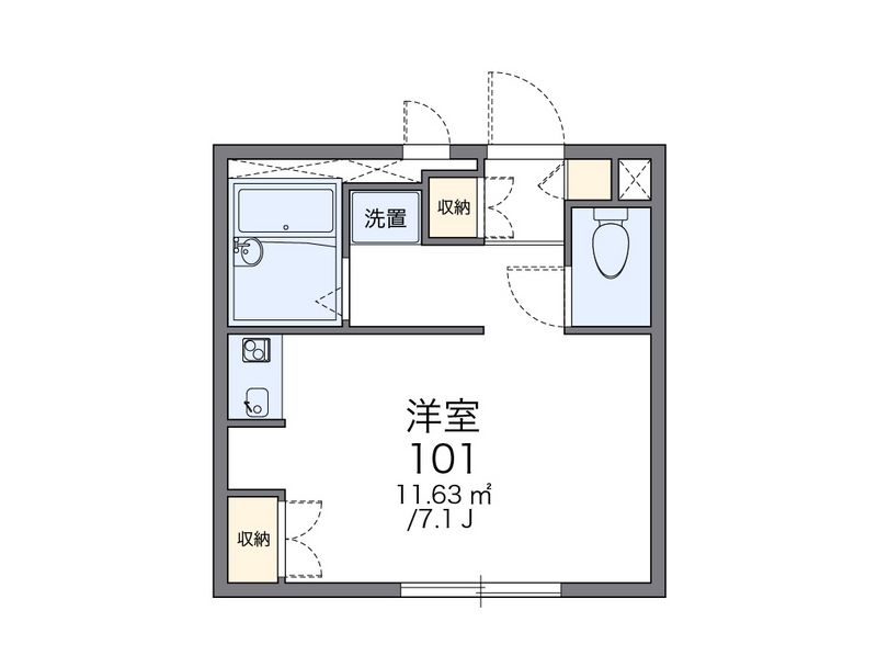 レオパレスブランカ 間取図