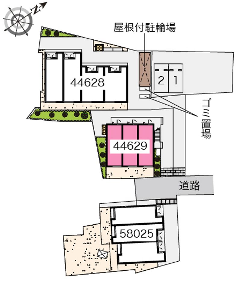 レオパレスパサージュⅡ 配置図