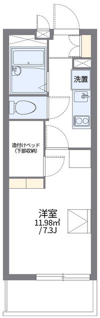 レオパレスウエル 間取り図