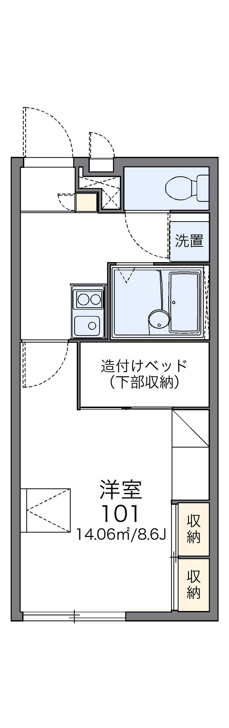 レオパレス渚 間取図