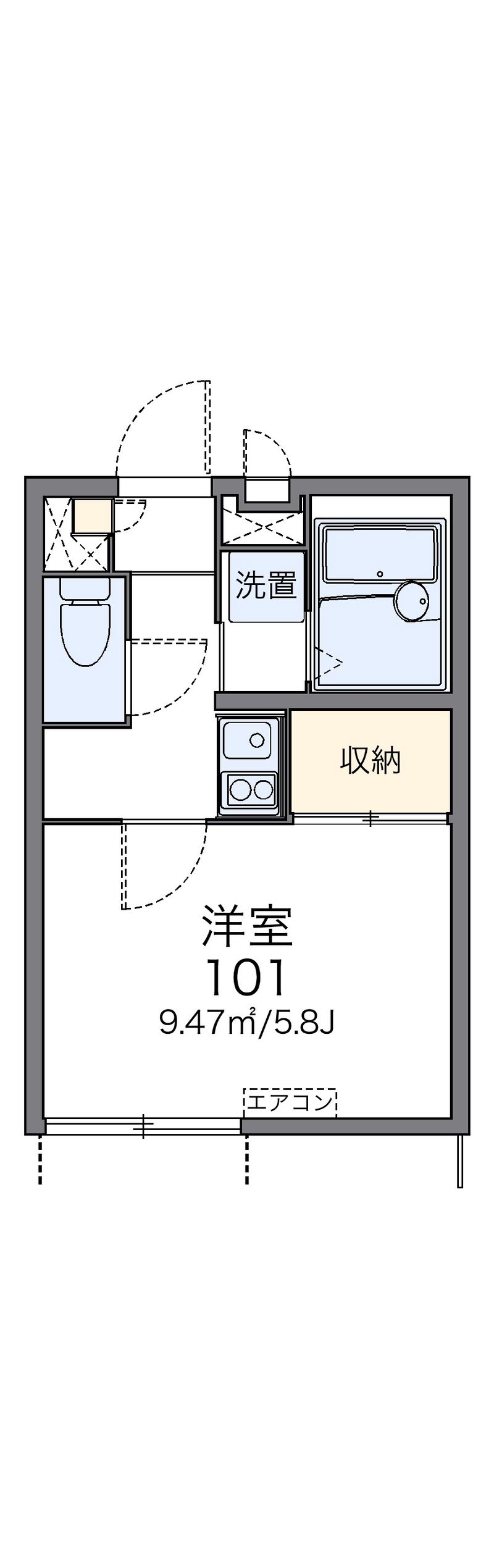 レオパレス磐手 間取図