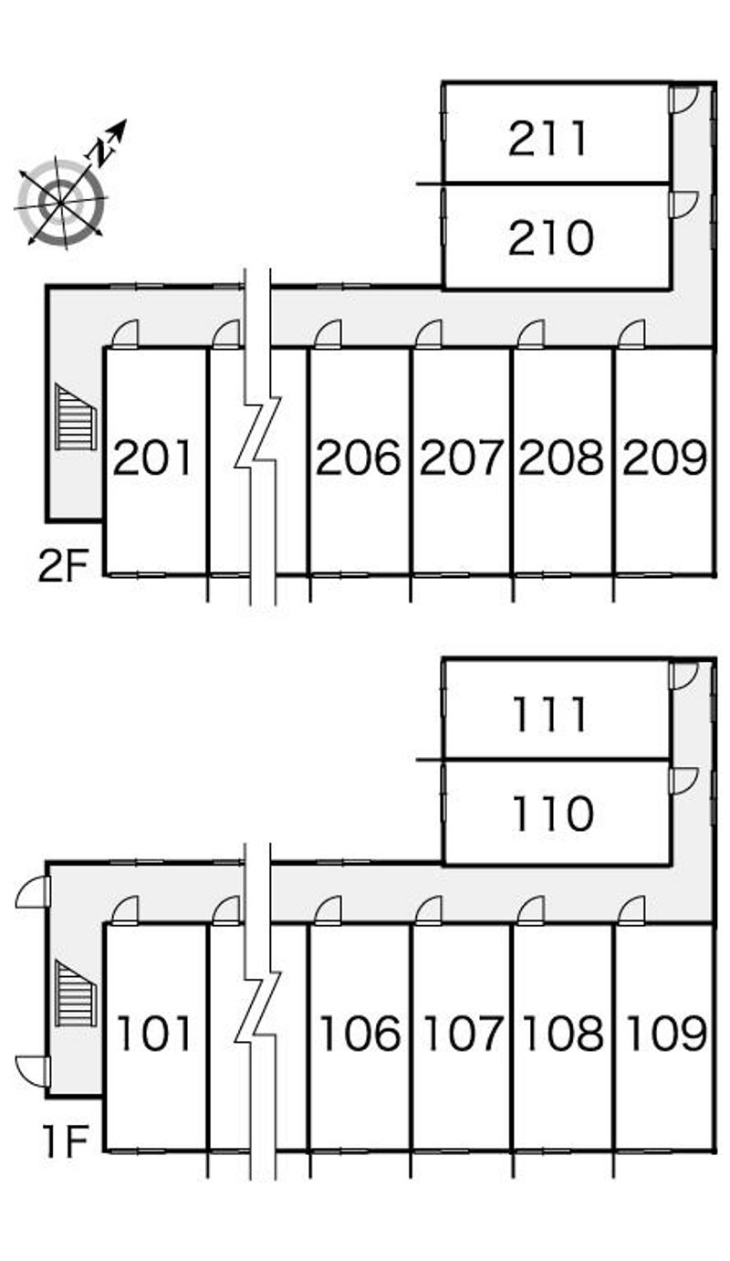 レオパレスＷ　Ｗｅｓｔ 間取り配置図
