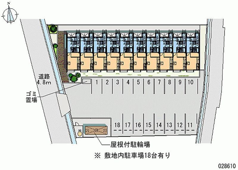 レオパレス連 月極駐車場