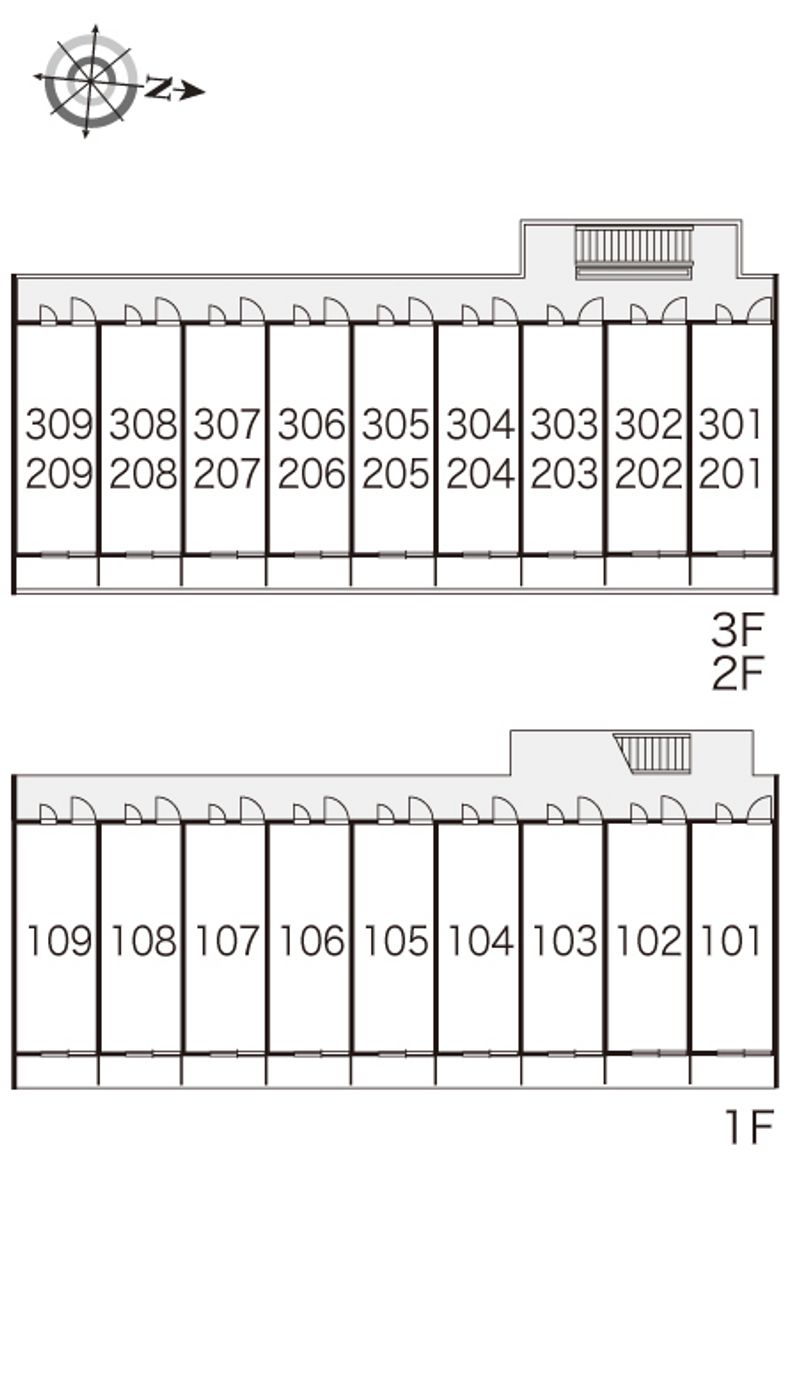 レオパレスゆうき 間取配置図